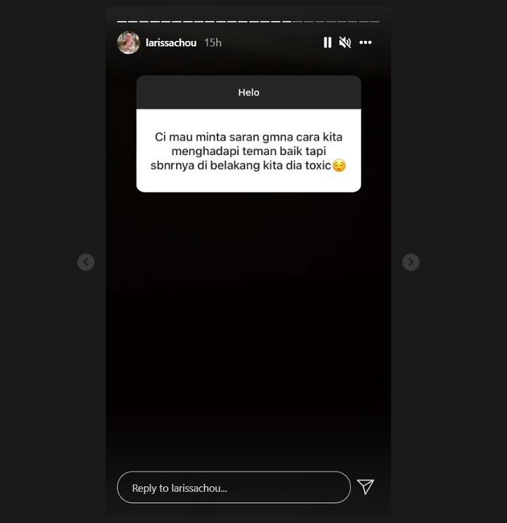 Dipuji Berkelas, Ini Jawaban Bijak Larissa Chou Jika Jadi Bahan Gunjingan Sahabat