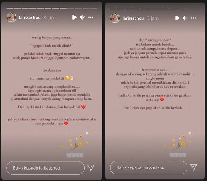 Disebut Sudah Enak Punya Bisnis dan Endorsement Tapi Masih Sibuk, Larissa Chou Jawab Cerdas