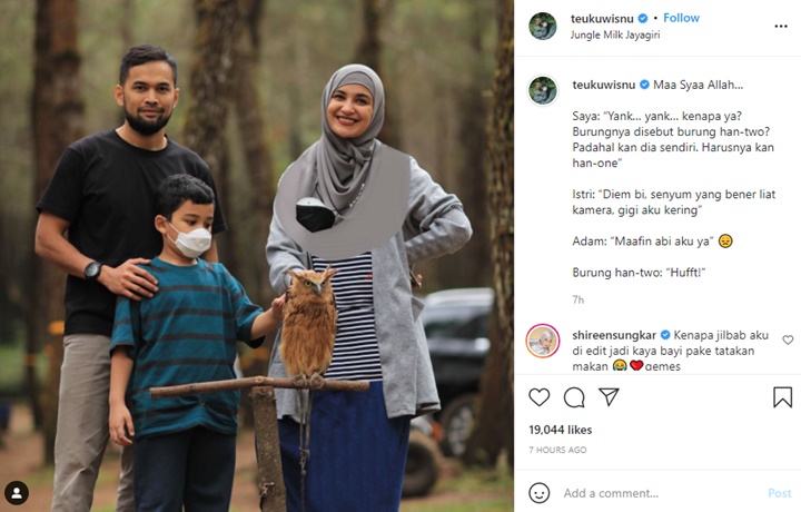 Lawak Banget, Teuku Wisnu Ribut Soal Nama Burung Hantu Malah Diprotes Shireen Sungkar Begini