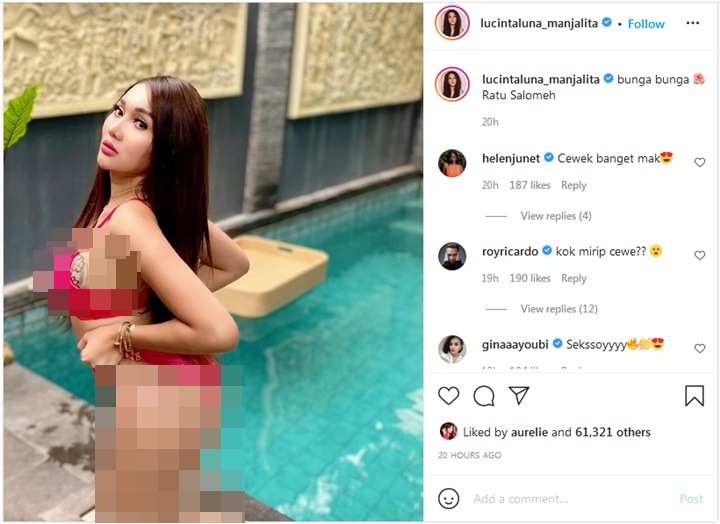 Lucinta Luna Kembali Tampil Seksi, Gambar Diduga Tato di Bagian Sensitif Bikin Salfok