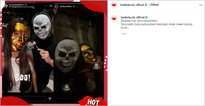 Stefan William dan Ria Andrews Pamer Rayakan Halloween Bareng, Direspons Sinis Hingga Pembelaan