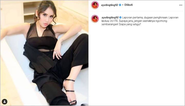 Ayu Ting Ting Tampil Cetar Pemotretan di Bathtub, Sentilan untuk KD ‘Haters’ Digeruduk Dukungan