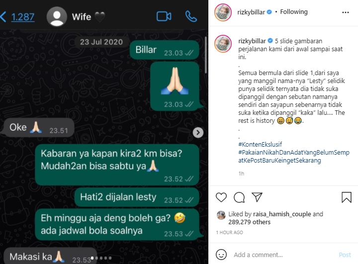 Rizky Billar Ungkap Chat Kenalan dengan Lesty Kejora, Ternyata Sama-sama Tak Suka Dipanggil Begini