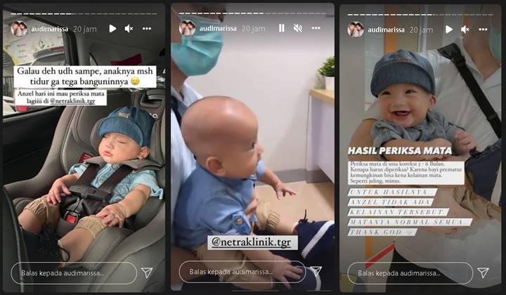Kembali Ajak Baby Anzel Periksa Mata, Audi Marissa Jelaskan Tujuan Hingga Bersyukur Lihat Hasilnya