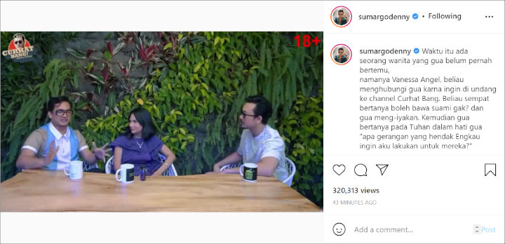 Denny Sumargo Soal Vanessa Angel