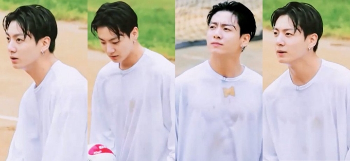 Visual Jungkook BTS No Makeup Kejutkan Netizen, Makin Meresahkan Saat Basah-Basahan 2