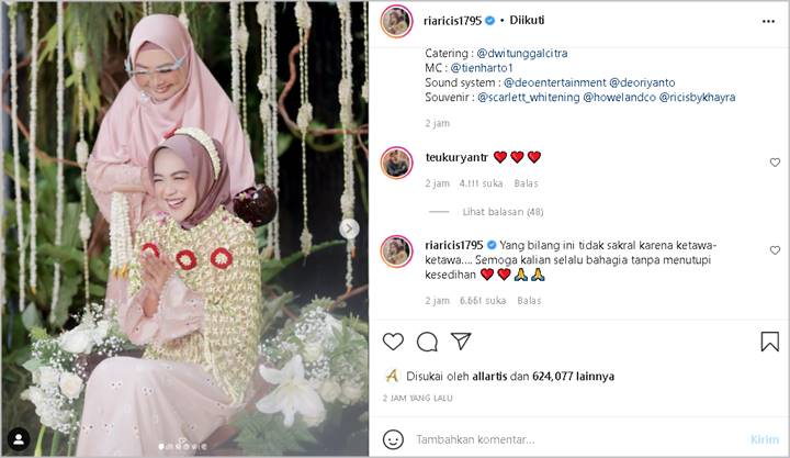 Acara Siraman Disebut Tak Sakral Karena Banyak Ketawa-ketawa, Ria Ricis Respons Makjleb