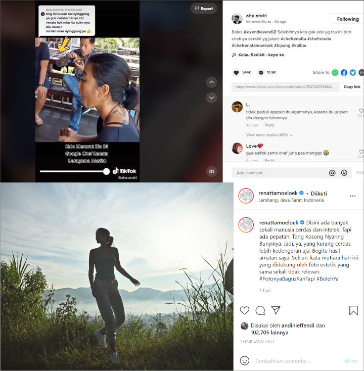 Reaksi Chef Renatta Usai Video Makan Babi Panggang Viral