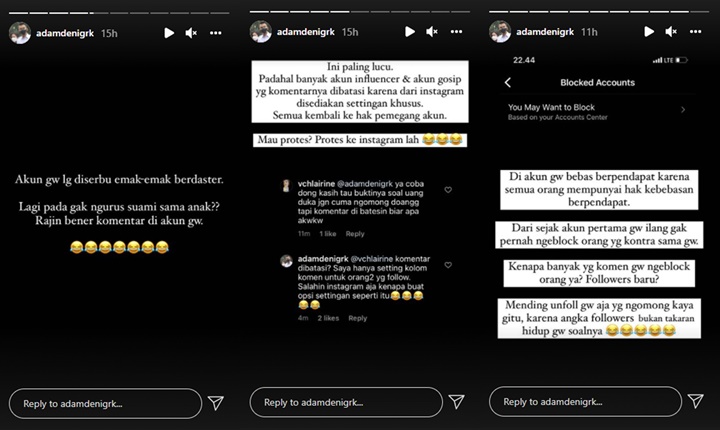 Adam Deni Diserbu Emak-emak Usai Diduga Sindir Adik Ipar Vanessa Angel, Ditodong Begini