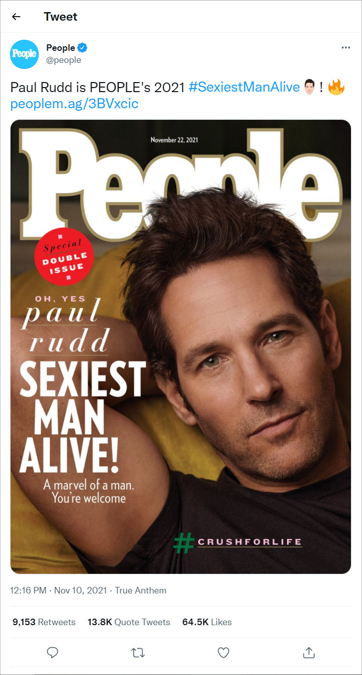 Gelar Sexiest Man Alive People Magazine Jatuh ke Tangan Aktor Awet Muda