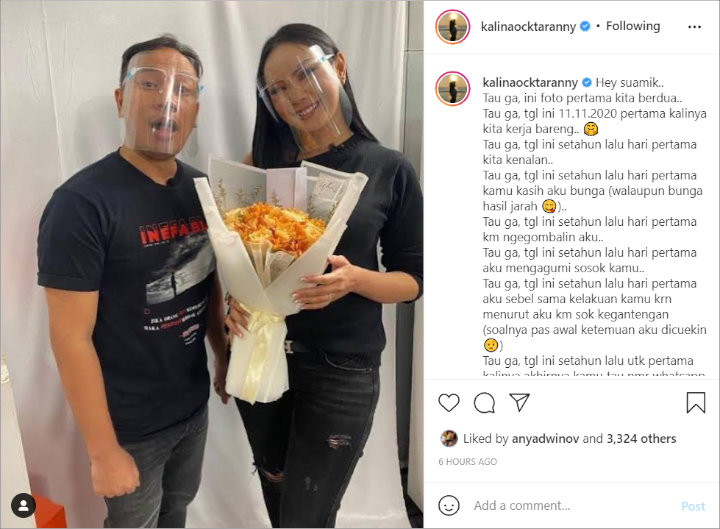 Kalina Oktarani Rayakan 1 Tahun Kenal Vicky Prasetyo