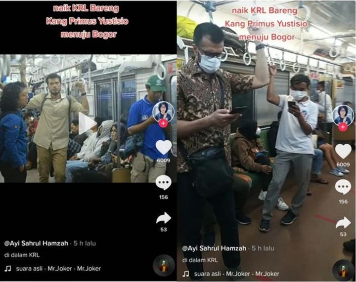 potret saat Naik KRL