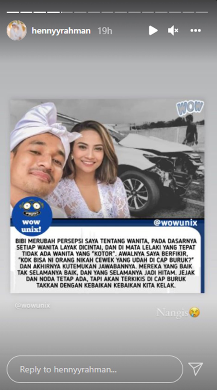Tak Saling Kenal, Henny Rahman Nangis \'Ingat\' Ucapan Mendiang Vanessa Angel Soal Wanita