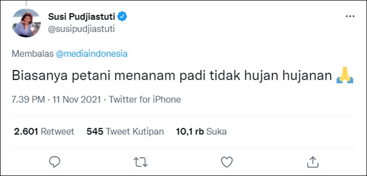 Komentar Susi