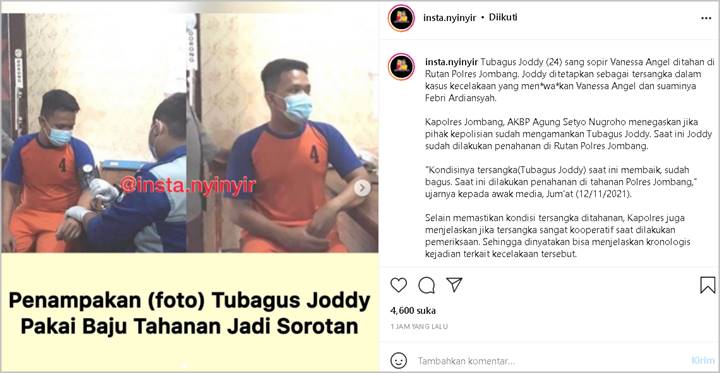 Jadi Tersangka, Beredar Penampakan Tubagus Joddy Pakai Baju Tahanan Hingga Kondisi Terungkap