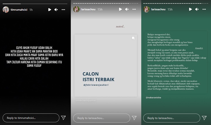 Para Asisten Berdamai dengan Alvin Faiz, Larissa Chou Tegaskan Begini Sosok Istri Terbaik