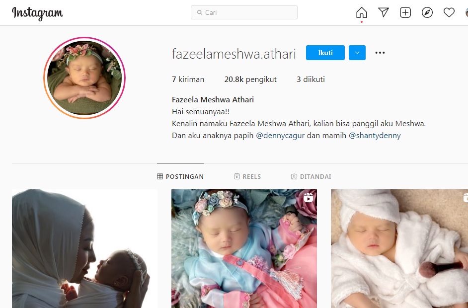 Selebgram sejak dini