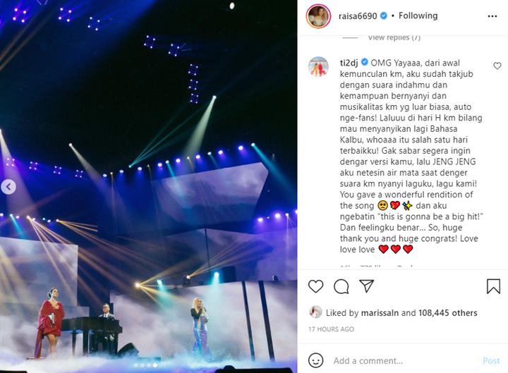 Raisa Kenang Perkenalan Awal dengan Microphone Lewat \'Bahasa Kalbu\'. Komentar Titi DJ Bikin Bangga