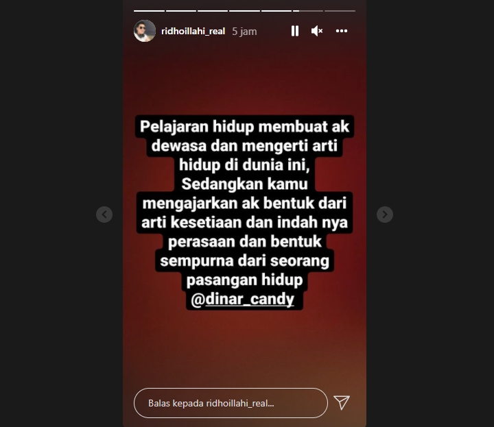 Dinar Candy Ajarkan Arti Kesetiaan, Ridho Illahi Disebut \'Playboy Tobat\'