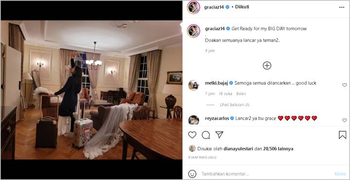 Gracia Indri Minta Doa Umumkan Soal Hari Besar Auto Banjir Respons Para Artis, Menikah Hari Ini?