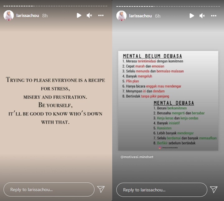 Diserang Fans Henny Rahman, Larissa Chou Tak Disangka Beri \'Reaksi\' Menohok Ini