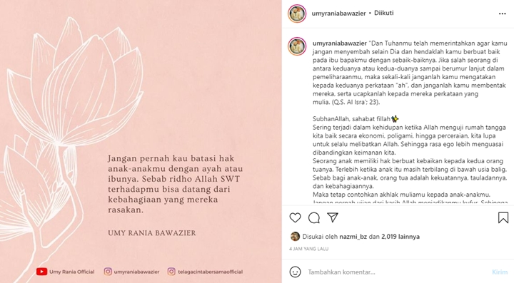 Ibu Tiri Alvin Faiz Singgung Hak Anak untuk Bertemu Ayah dan Ibu: Jangan Batasi