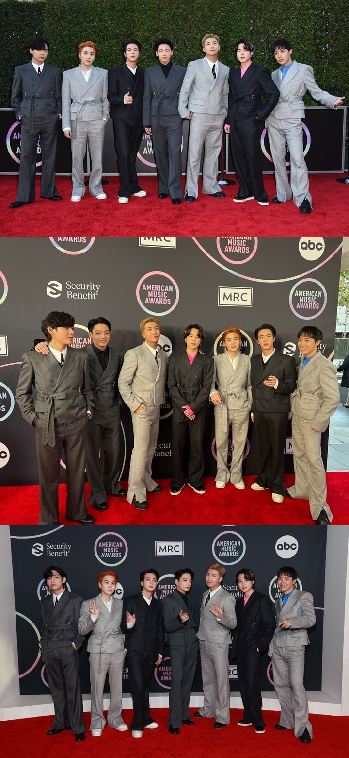 AMA 2021: Netizen Kritik Busana Red Carpet BTS, Minta Agensi Pecat Stylist