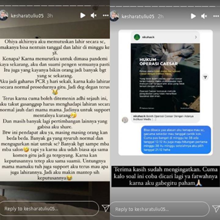 Rencana Lahiran Caesar Dikritik, Kesha Ratuliu Beri Jawaban Menohok