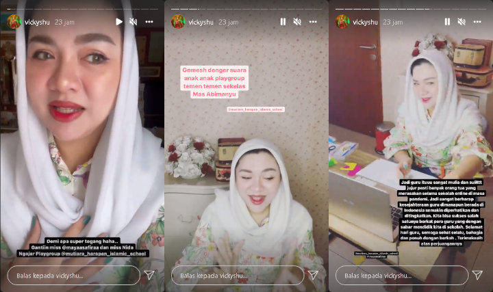 Vicky Shu Bagikan Momen Tegang Saat Mendadak Jadi Guru di Sekolah Anaknya