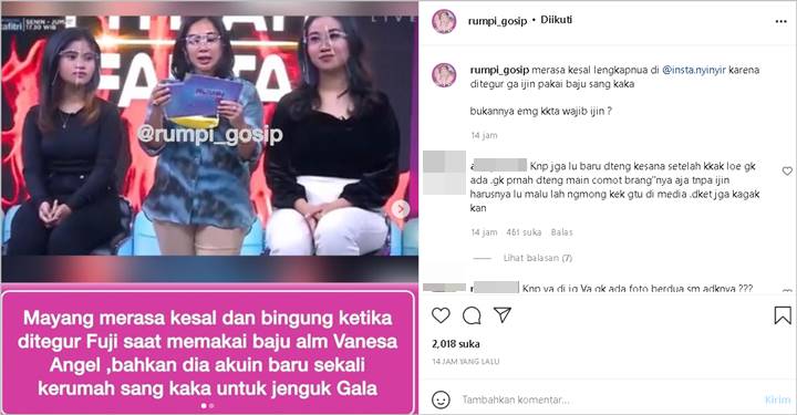 Bingung Ditegur Soal Pakai Baju Mendiang Vanessa Angel, Penjelasan Mayang Sang Adik Tuai Kritikan