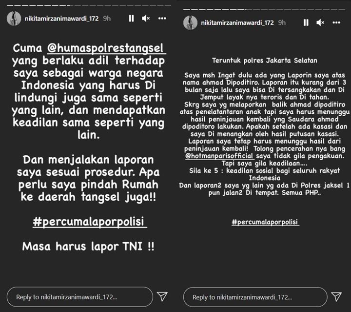 Cari Keadilan, Nikita Mirzani Desak Laporan Penelantaran Anak Segera Diproses