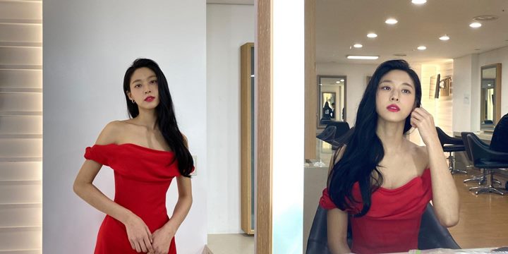 Blue Dragon Film Awards 2021: Foto Cantik Seolhyun AOA Kenakan Dress Merah Tuai Komentar Begini