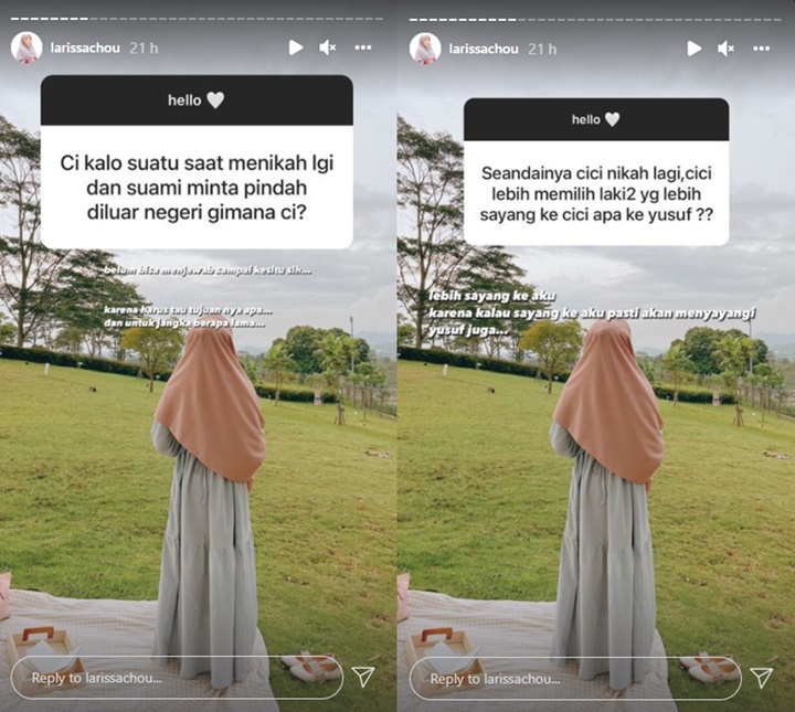 Di Luar Dugaan, Larissa Chou Ternyata Cari Suami yang Lebih Sayang Dirinya Ketimbang Yusuf