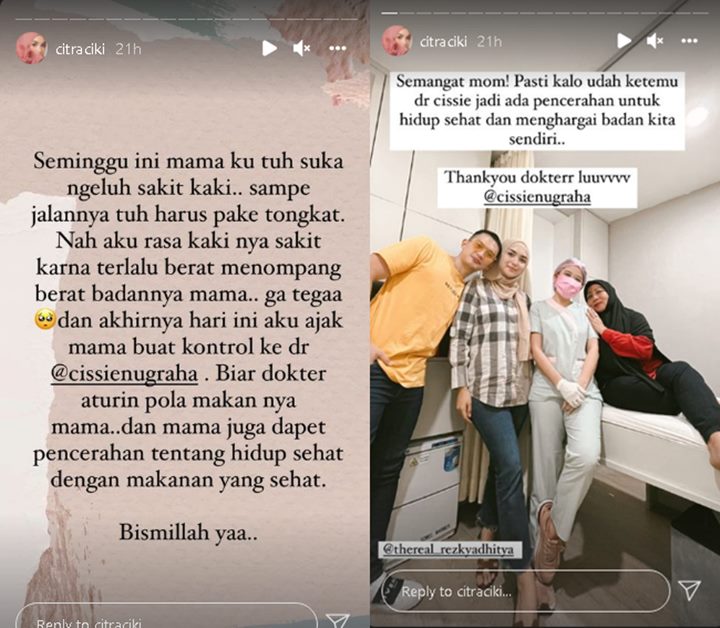 Sudah Seminggu Kaki Mama Citra Kirana Sakit Hingga Harus Jalan Pakai Tongkat