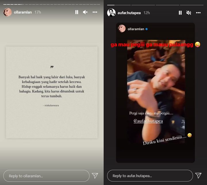 Reaksi Aufar Hutapea Saat Diminta Olla Ramlan Pergi, Tepis Isu Cerai?