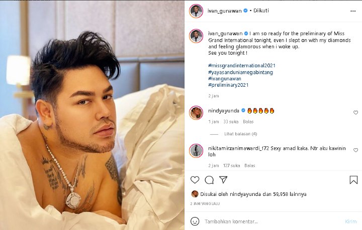 Ivan Gunawan Posting Foto \'Panas\', Komentar Nikita Mirzani Jadi Sorotan