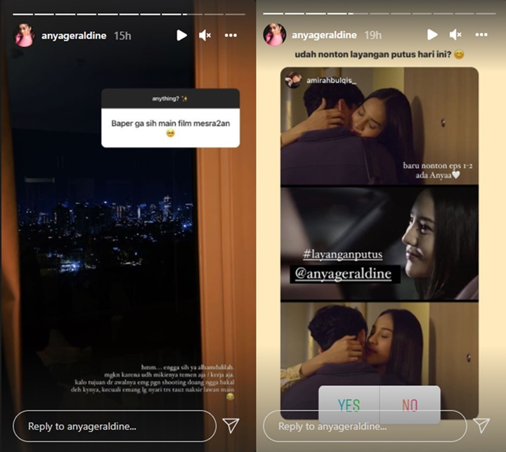 Han So Hee Indonesia, Anya Geraldine Baper Beradegan Ranjang dengan Reza Rahadian?