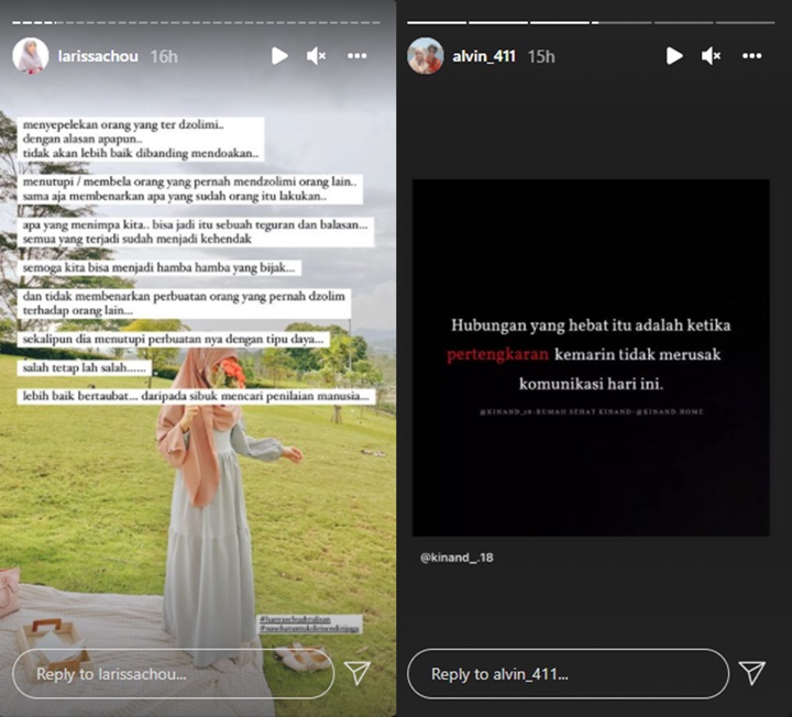 Larissa Chou Ngode Ikhlas Meski Pernah Dizalimi, Alvin Faiz Senang Hubungan Mulai Membaik?