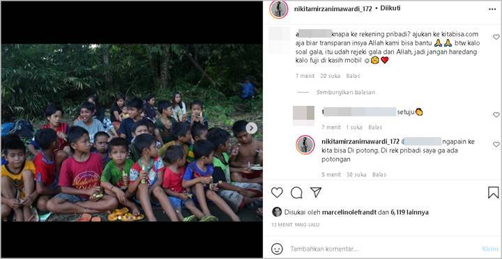Ajak Bantu Anak-anak di Kalimantan, Nikita Mirzani Jawab Alasan Pakai Rekening Pribadi