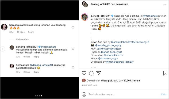 Segera Menikah, Danang DA Pamer Bukti Calon Istri Cantik Adalah Kado Ultah dari Tuhan