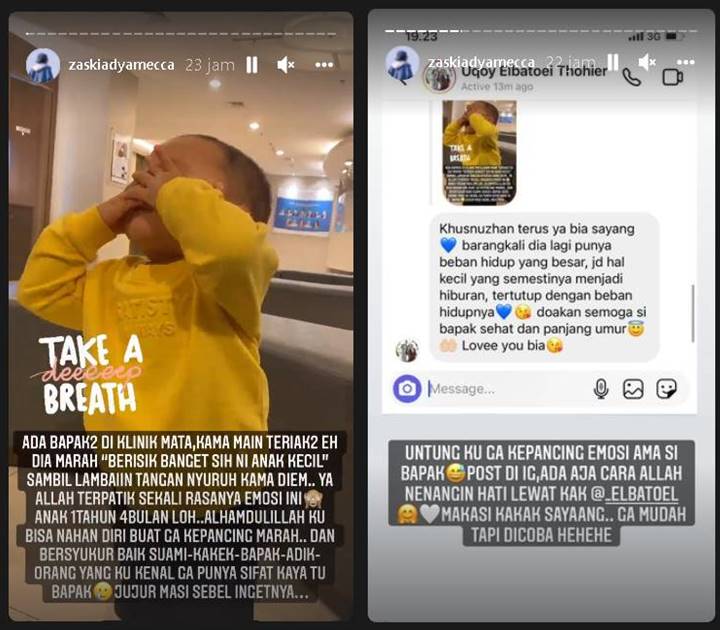 Zaskia Mecca Sebal Putranya Dimarahi Orang Asing Karena Berisik, Dapat Pesan Penenang Hati Begini