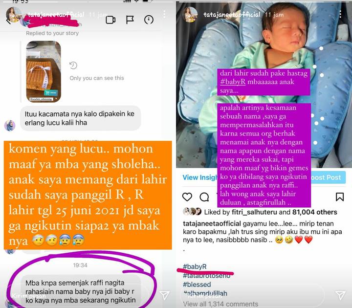 Tata Janeeta \'Semprot\' Netter Usai Dikira Niru Panggilan Baby R Anak Kedua Raffi dan Nagita