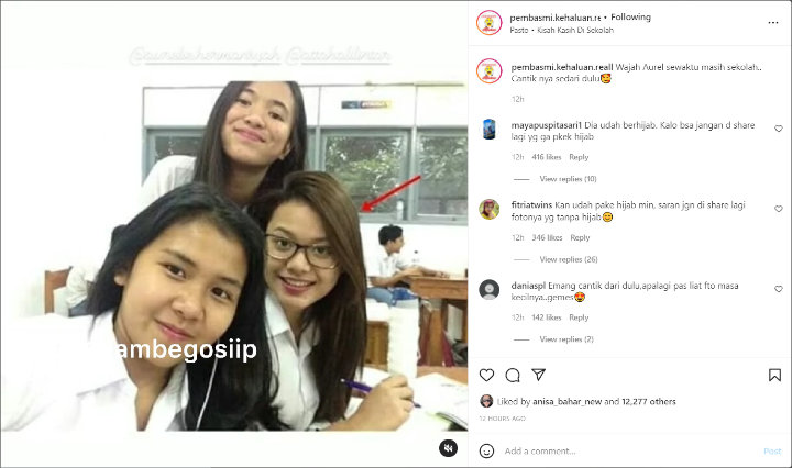 Beredar Foto Aurel Hermansyah Saat Masih Sekolah, Dipuji Sudah Cantik Sejak Dulu
