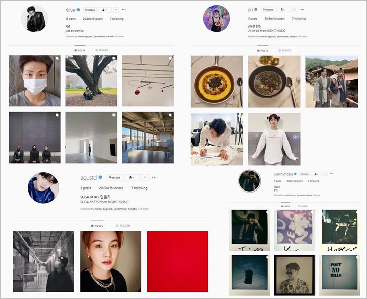 Feed Instagram Member BTS Jadi Perbincangan 1