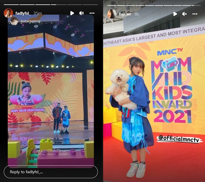 Gala Jadi Baby Seleb Kesayangan, Penampilan Fuji dan Fadly Saat Terima Penghargaan Kece Abis