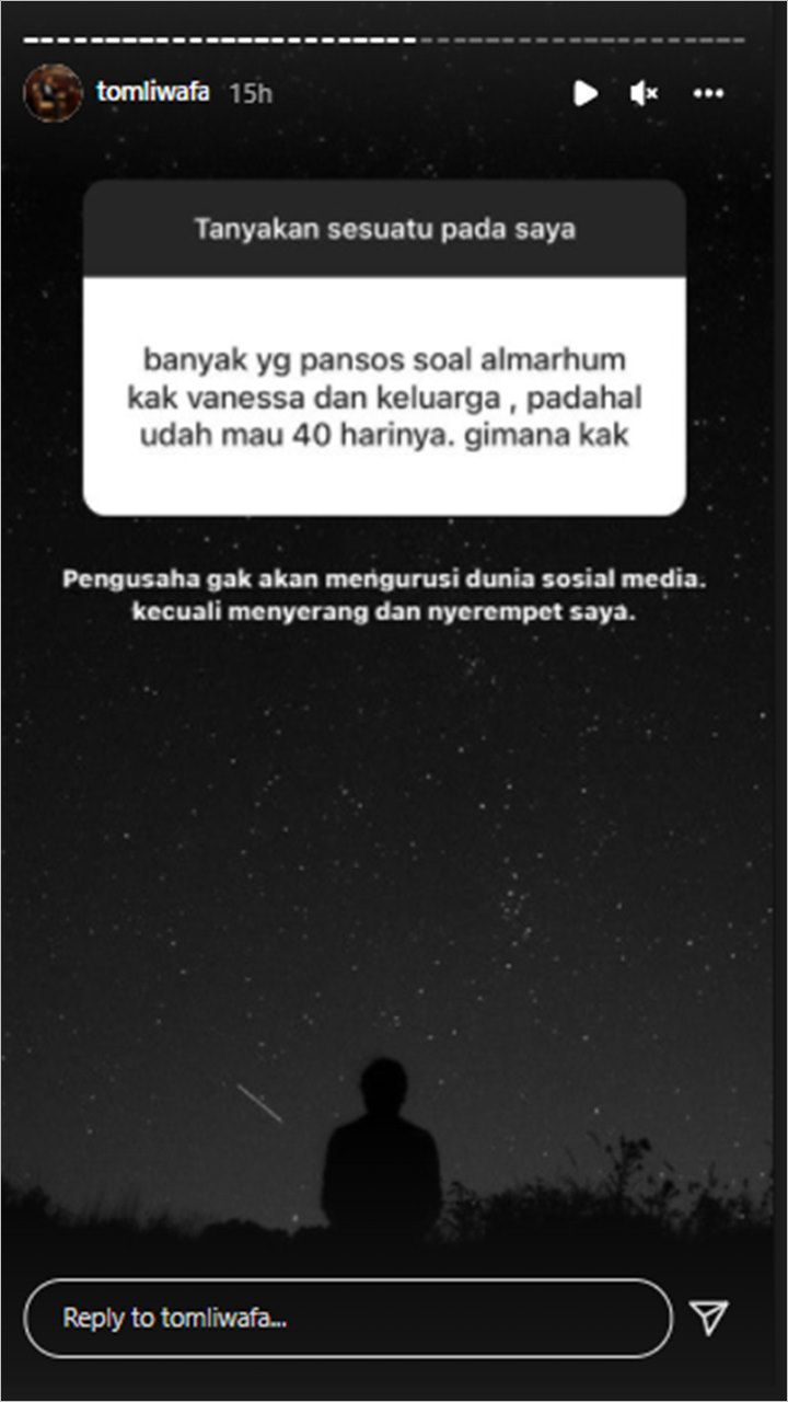 Banyak Orang Pansos pada Keluarga Vanessa Angel-Bibi Andriansyah, Komentar Tom Liwafa Mengejutkan