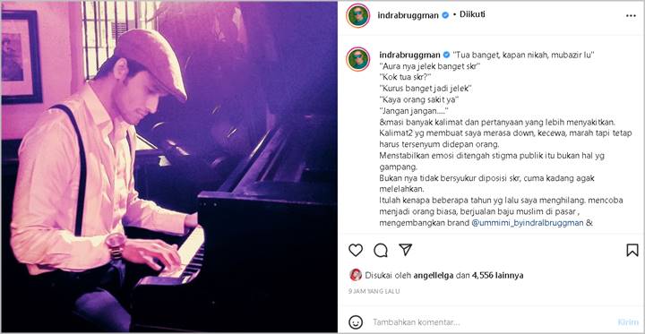 Sering Dapat Komen Menyakitkan, Indra Bruggman Akui Down Sampai Lakukan Ini Demi Menyehatkan Mental