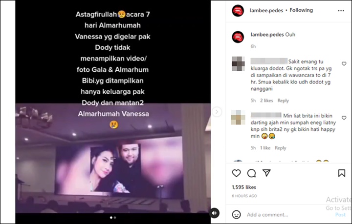 Keluarga Malah Tampilkan Foto-foto Vanessa Angel dan Mantan di Acara Pengajian, Sahabat Murka