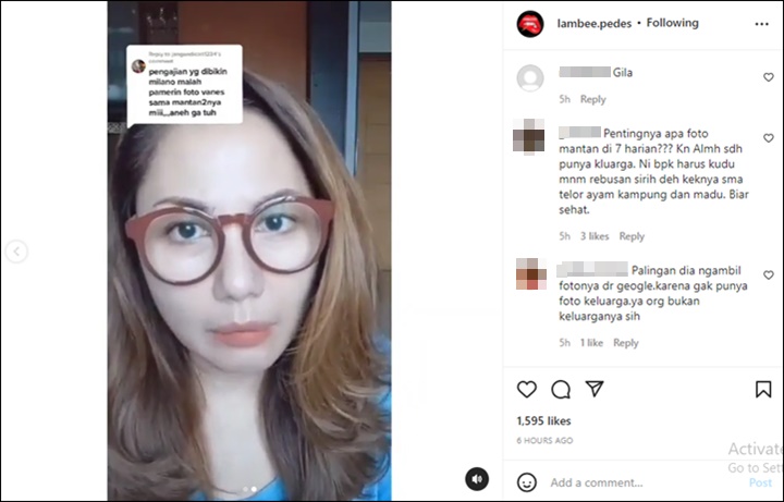 Keluarga Malah Tampilkan Foto-foto Vanessa Angel dan Mantan di Acara Pengajian, Sahabat Murka