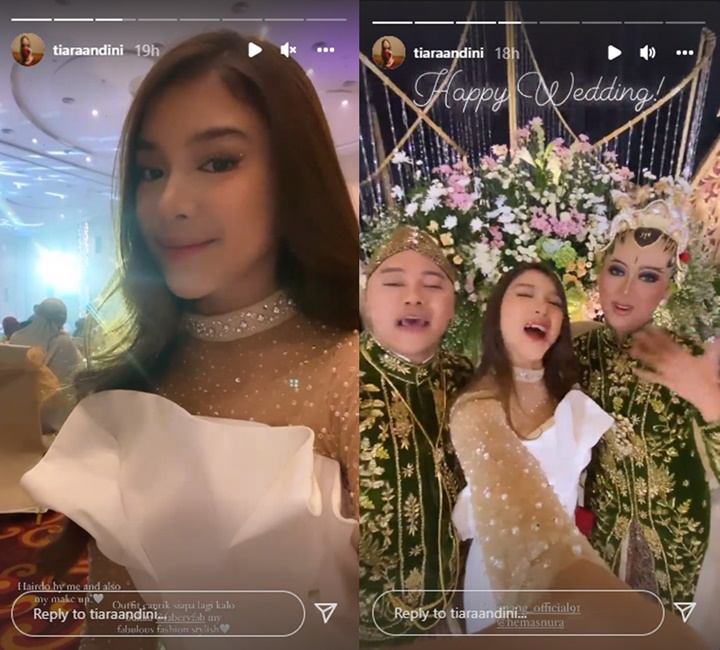 Tak Bawa Gandengan ke Nikahan Danang DA, Penampilan Cetar Tiara Andini Saingi Pengantin?